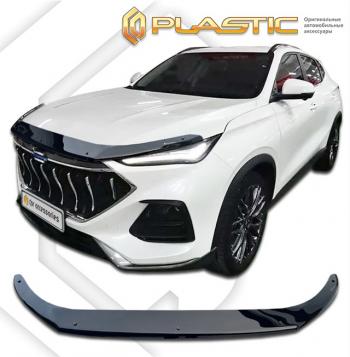2 299 р. Дефлектор капота CA-Plastiс Oshan X7 (2019-2022) (серия Classic черный)  с доставкой в г. Майкоп. Увеличить фотографию 2