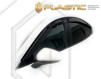 2 199 р. Дефлектора окон CA-Plastic Mazda 3/Axela BP седан (2019-2025) (серия Classic полупрозрачный, без хром. молдинга )  с доставкой в г. Майкоп. Увеличить фотографию 2
