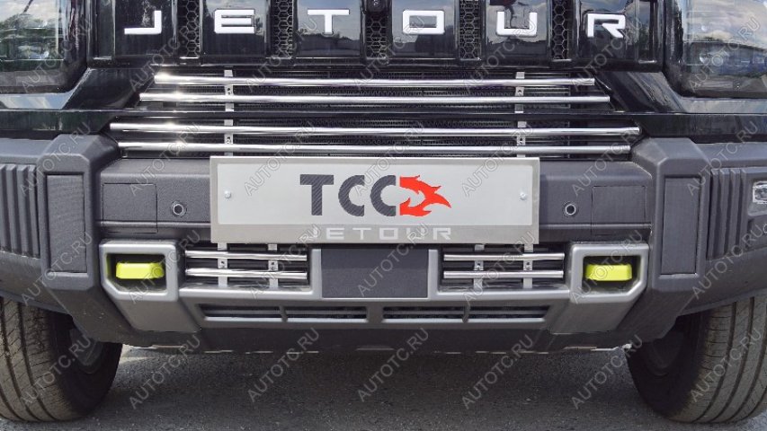 10 999 р. Декоративная вставка переднего бампера ТСС Тюнинг  Jetour T2 (2024-2025) (d 16 мм)  с доставкой в г. Майкоп