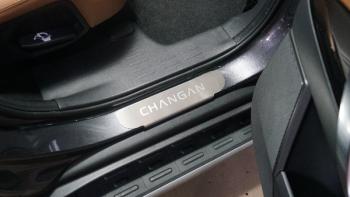 2 269 р. Накладки на пороги задние (лист шлифованный надпись Changan) 2шт  chancs95new2401  с доставкой в г. Майкоп. Увеличить фотографию 1