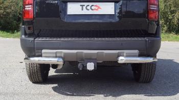Защита задняя d76.1 мм (уголки) ТСС Тюнинг Toyota Land Cruiser Prado  J250 (2023-2025) (нержавейка)