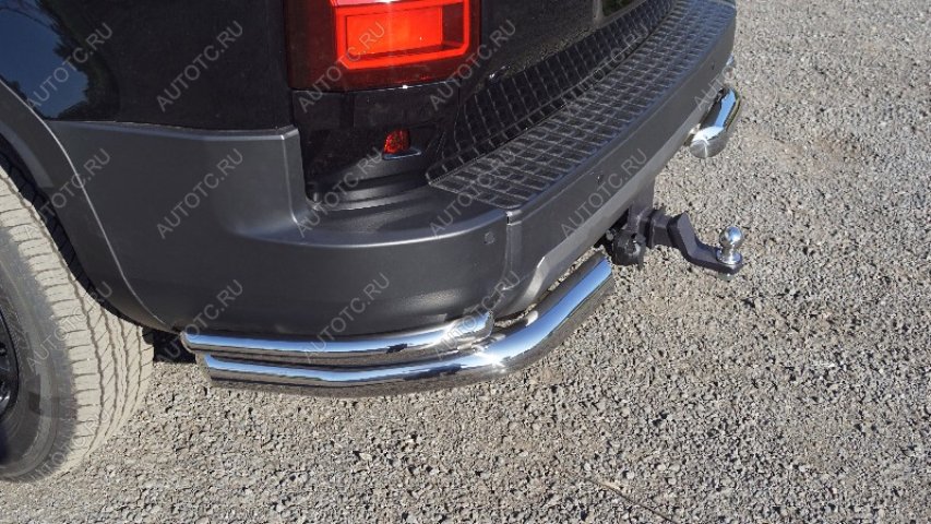 32 999 р. Защита задняя уголки двойные d76.1*42.4 ТСС Тюнинг  Toyota Land Cruiser Prado  J250 (2023-2025) (нержавейка)  с доставкой в г. Майкоп