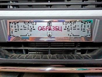 Рамка гос. номера (комплект) ТСС Тюнинг Toyota Land Cruiser Prado J250 (2023-2025) (вырезанная надпись Toyota)