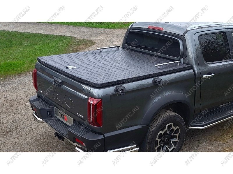 5 549 р. Рейлинг длинный на крышку кузова Premium ТСС Тюнинг  JAC T9 (2021-2025) Pickup Double Cab (нержавеющая сталь)  с доставкой в г. Майкоп