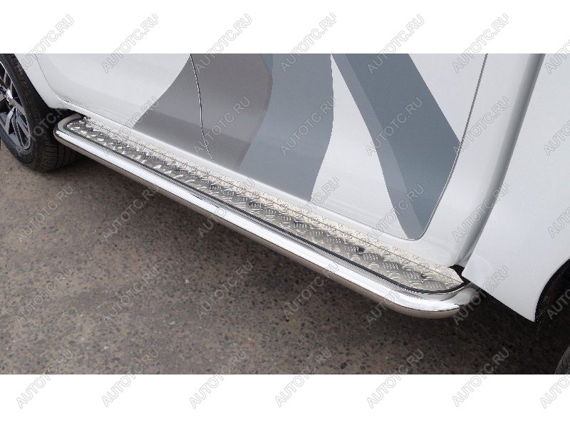 36 999 р. Пороги с площадкой ТСС Тюнинг JAC T9 Pickup Double Cab (2021-2025) (d60.3 мм)  с доставкой в г. Майкоп