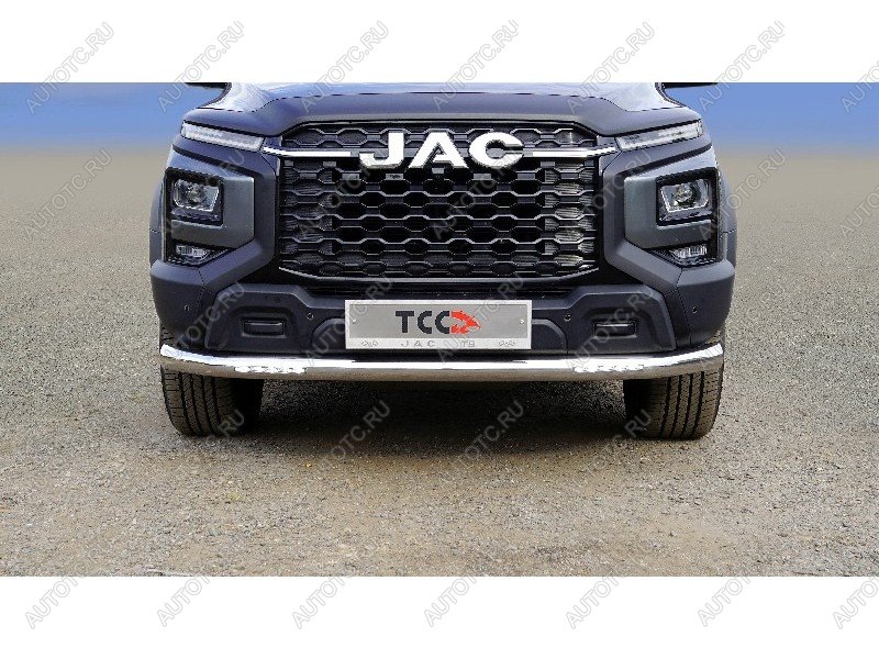 41 649 р. Защита передняя нижняя d76.1 мм (с ДХО) ТСС Тюнинг  JAC T9 (2021-2025) Pickup Double Cab (нержавейка)  с доставкой в г. Майкоп