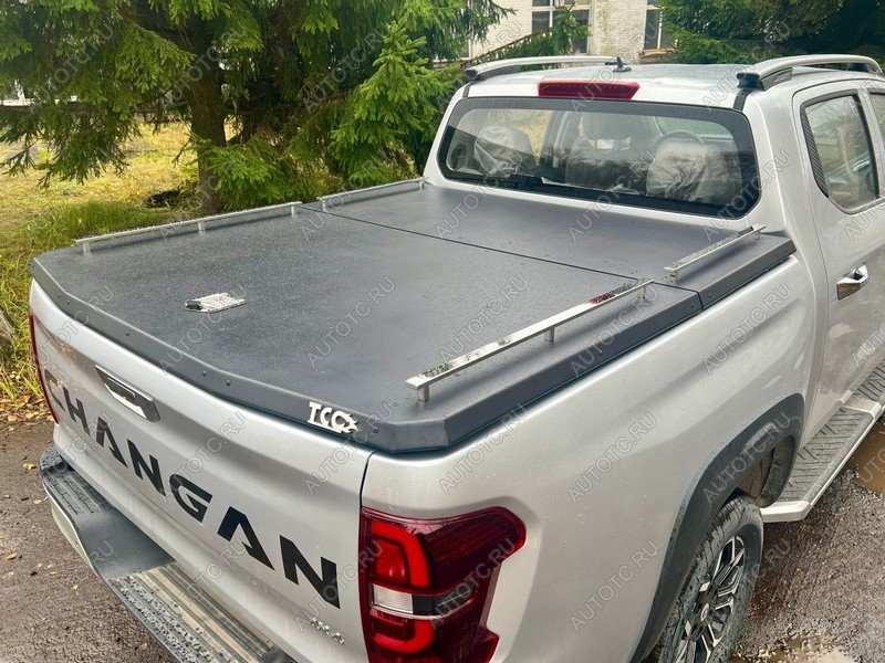 19 999 р. Рейлинги на крышку кузова (комплект Premium) ТСС Тюнинг  Toyota Hilux  AN120 (2016-2020) дорестайлинг (нержавеющая сталь)  с доставкой в г. Майкоп