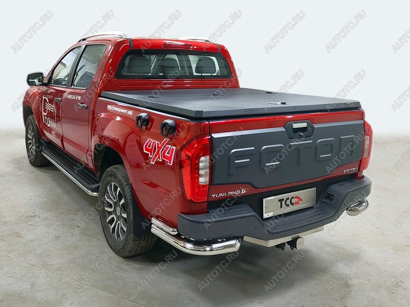 32 999 р. Защита задняя уголки двойные d76.1* 42.4 ТСС Тюнинг  Foton Tunland G7 (2022-2025) Double Cab (нержавейка)  с доставкой в г. Майкоп