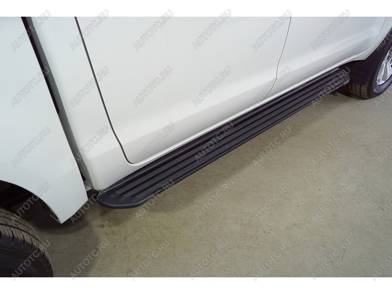 21 999 р. Пороги алюминиевые Slim Line ТСС Тюнинг  Sollers ST6 (2023-2025) пикап (Black)  с доставкой в г. Майкоп