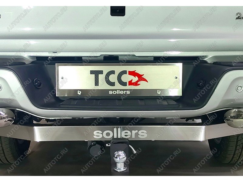 4 999 р. Рамка гос. номера (комплект) ТСС Тюнинг Sollers ST6 пикап (2023-2025) (нанесенная надпись Sollers)  с доставкой в г. Майкоп