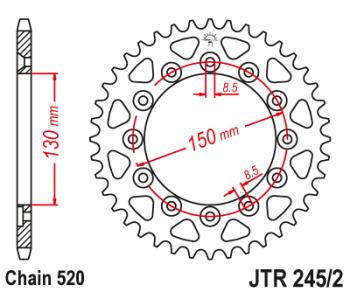 3 599 р. Звезда цепного привода JTR2452 53  jtr2452.53  с доставкой в г. Майкоп. Увеличить фотографию 1