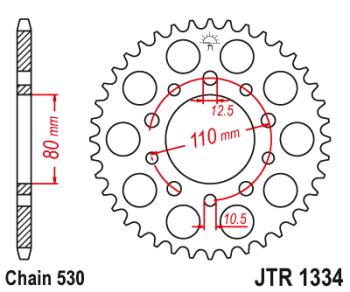 3 399 р. Звезда цепного привода JTR1334 41  jtr1334.41  с доставкой в г. Майкоп. Увеличить фотографию 1