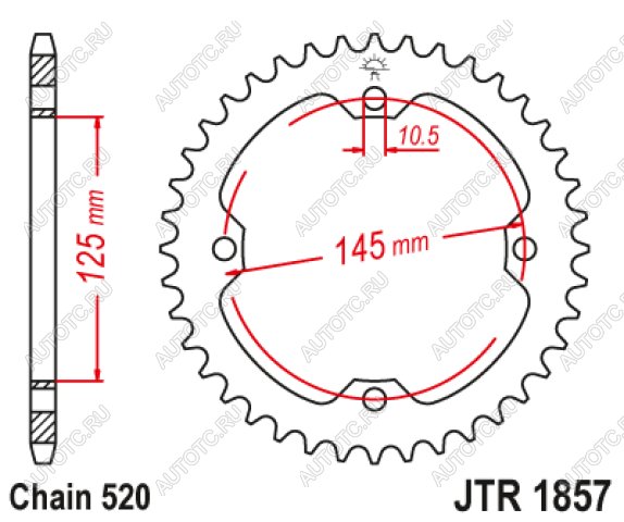 2 599 р. Звезда цепного привода JTR1857 38  jtr1857.38  с доставкой в г. Майкоп