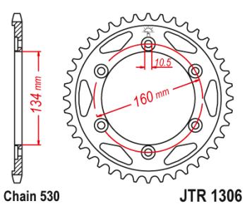 3 599 р. Звезда цепного привода JTR1306 42ZBK  jtr1306.42zbk  с доставкой в г. Майкоп. Увеличить фотографию 1