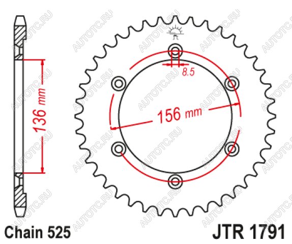 3 399 р. Звезда цепного привода JTR1791 43  jtr1791.43  с доставкой в г. Майкоп