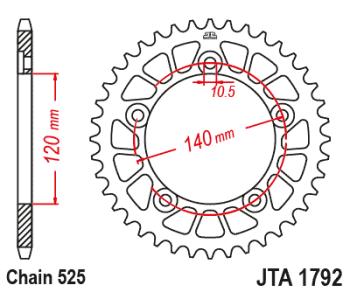 3 599 р. Звезда цепного привода JTR1792 48ZBK  jtr1792.48zbk  с доставкой в г. Майкоп. Увеличить фотографию 1