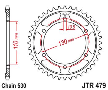4 099 р. Звезда цепного привода JTR479 45ZBK  jtr479.45zbk  с доставкой в г. Майкоп. Увеличить фотографию 1