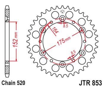 Звезда цепного привода JTR853 40  jtr853.40