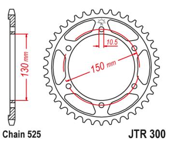 3 099 р. Звезда цепного привода JTR300 42  jtr300.42  с доставкой в г. Майкоп. Увеличить фотографию 1