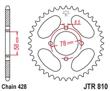 1 859 р. Звезда цепного привода JTR810 36  jtr810.36  с доставкой в г. Майкоп. Увеличить фотографию 1