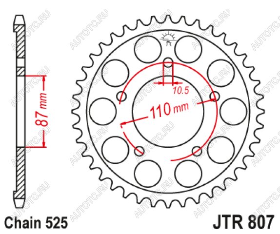 3 499 р. Звезда цепного привода JTR807 45  jtr807.45  с доставкой в г. Майкоп