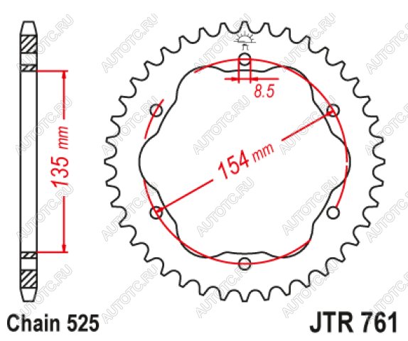 3 399 р. Звезда цепного привода JTR761 38  jtr761.38  с доставкой в г. Майкоп