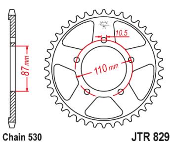 3 799 р. Звезда цепного привода JTR829 45  jtr829.45  с доставкой в г. Майкоп. Увеличить фотографию 1