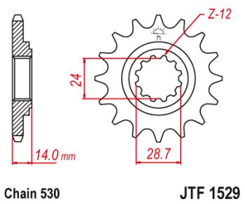 1 859 р. Звезда цепного привода JTF1529 17RB  jtf1529.17rb  с доставкой в г. Майкоп. Увеличить фотографию 1