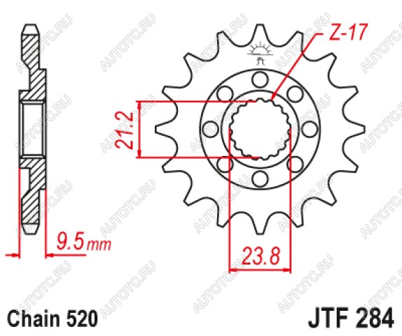 1 299 р. Звезда цепного привода JTF284 12  jtf284.12  с доставкой в г. Майкоп