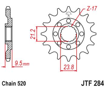 1 149 р. Звезда цепного привода JTF284 13  jtf284.13  с доставкой в г. Майкоп. Увеличить фотографию 1
