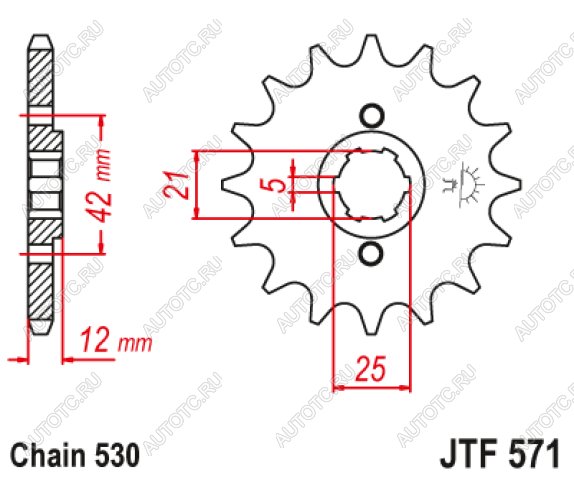 1 989 р. Звезда цепного привода JTF571 17  jtf571.17  с доставкой в г. Майкоп