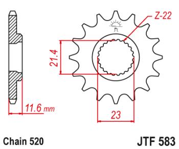 1 449 р. Звезда цепного привода JTF583 14  jtf583.14  с доставкой в г. Майкоп. Увеличить фотографию 1