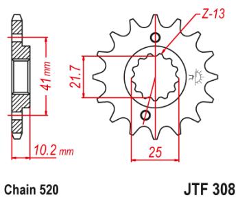 1 429 р. Звезда цепного привода JTF308 15RB  jtf308.15rb  с доставкой в г. Майкоп. Увеличить фотографию 1