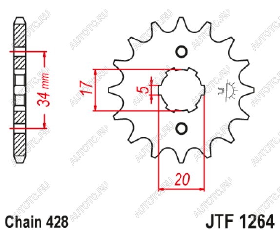 599 р. Звезда цепного привода JTF1264 14  jtf1264.14  с доставкой в г. Майкоп