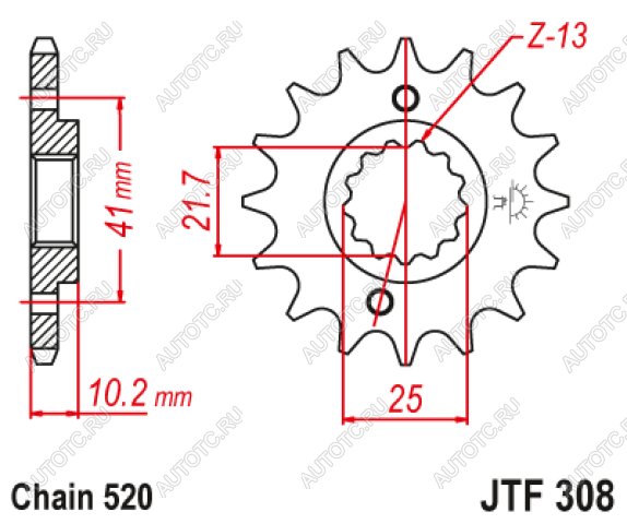 1 429 р. Звезда цепного привода JTF308 15  jtf308.15  с доставкой в г. Майкоп