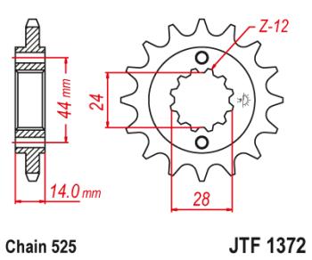 2 239 р. Звезда цепного привода JTF1372 17  jtf1372.17  с доставкой в г. Майкоп. Увеличить фотографию 1