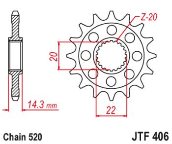 1 679 р. Звезда цепного привода JTF406 16  jtf406.16  с доставкой в г. Майкоп. Увеличить фотографию 1