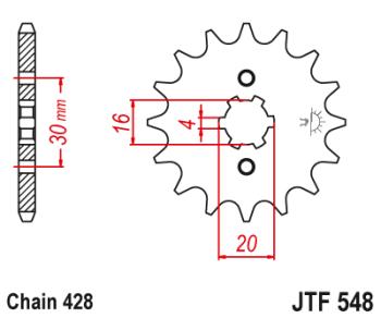 639 р. Звезда цепного привода JTF548 13  jtf548.13  с доставкой в г. Майкоп. Увеличить фотографию 1