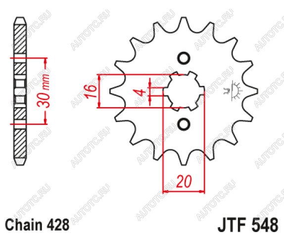 639 р. Звезда цепного привода JTF548 13  jtf548.13  с доставкой в г. Майкоп