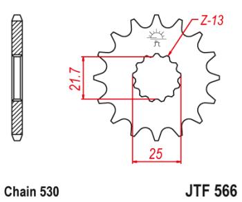 1 269 р. Звезда цепного привода JTF566 15RB  jtf566.15rb  с доставкой в г. Майкоп. Увеличить фотографию 1
