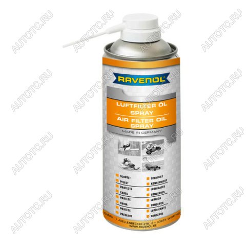 2 169 р. Смазка воздушного фильтра RAVENOL Air Filter Oil-Spray (0,4л)  1360301-400-05-000  с доставкой в г. Майкоп