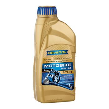 2 099 р. Моторное масло RAVENOL Motobike 4-T Ester 10W-40 (1л)  1172112-001-01-999  с доставкой в г. Майкоп. Увеличить фотографию 1