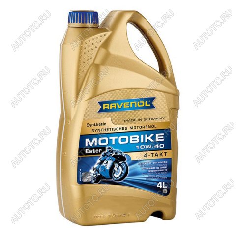 7 999 р. Моторное масло RAVENOL Motobike 4-T Ester 10W-40 (4л)  1172112-004-01-999  с доставкой в г. Майкоп
