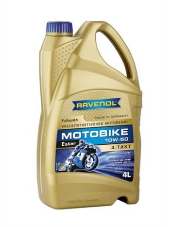 7 499 р. Моторное масло RAVENOL Motobike 4-T Ester 10W-50 (4л)  1171103-004-01-999  с доставкой в г. Майкоп. Увеличить фотографию 1