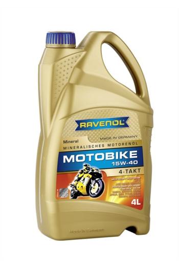 6 949 р. Моторное масло RAVENOL Motobike 4-T Mineral 15W-40 (4л)  1173121-004-01-999  с доставкой в г. Майкоп. Увеличить фотографию 1