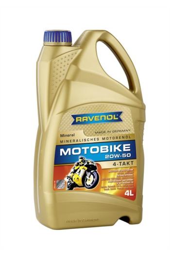 5 849 р. Моторное масло RAVENOL Motobike 4-T Mineral 20W-50 (4л)  1173122-004-01-999  с доставкой в г. Майкоп. Увеличить фотографию 1