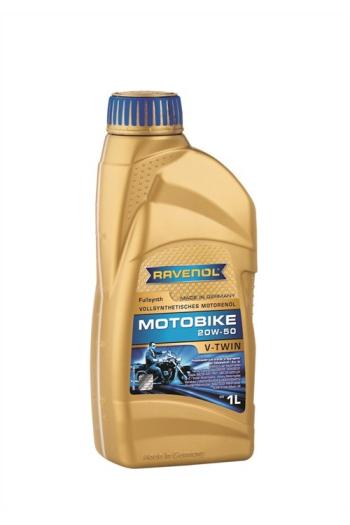 2 199 р. Моторное масло RAVENOL Motobike 4-T V-TWIN Fullsynth 20W-50 (1л)  1171105-001-01-999  с доставкой в г. Майкоп. Увеличить фотографию 1
