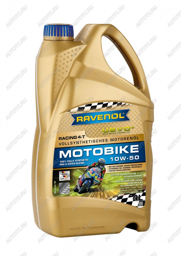 10 249 р. Моторное масло RAVENOL Motobike 4-T Racing 10W-50 (4л)  1171107-004-01-999  с доставкой в г. Майкоп