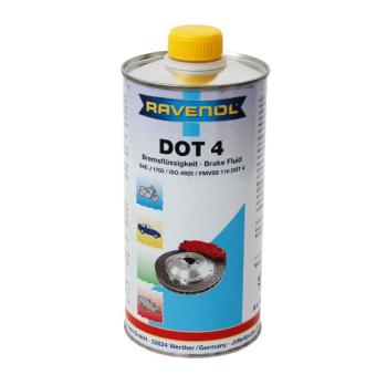 1 969 р. Тормозная жидкость RAVENOL DOT 4 (1л)  1350601-001-01-000  с доставкой в г. Майкоп. Увеличить фотографию 1