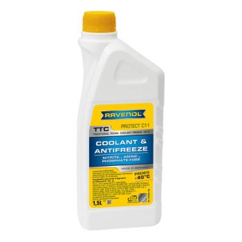 999 р. Антифриз RAVENOL TTC Protect C11 Premix (1,5л)  1410105-150-01-999  с доставкой в г. Майкоп. Увеличить фотографию 1